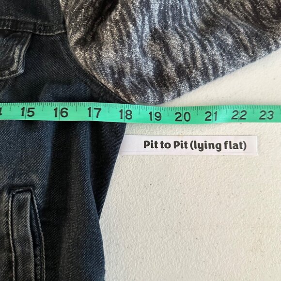 Free People Sz S/P Denim Jacket Hooded Black Button Front Manufactured Distress - Picture 9 of 14